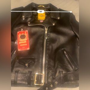 SCHOTT NYC * Vintage * Original Tags * Black Leather Jacket